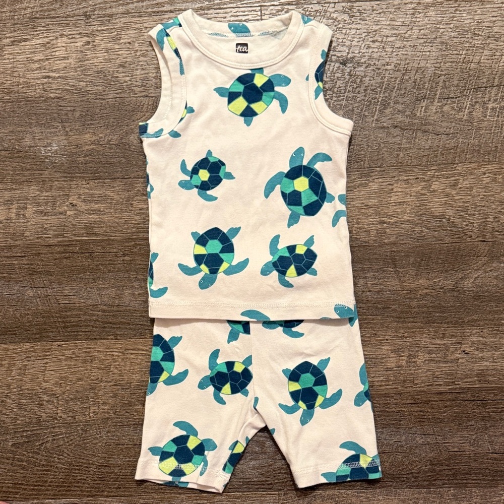 Tea Collection Summer Nights Tank Pajama in “Tiny Turtles” Print